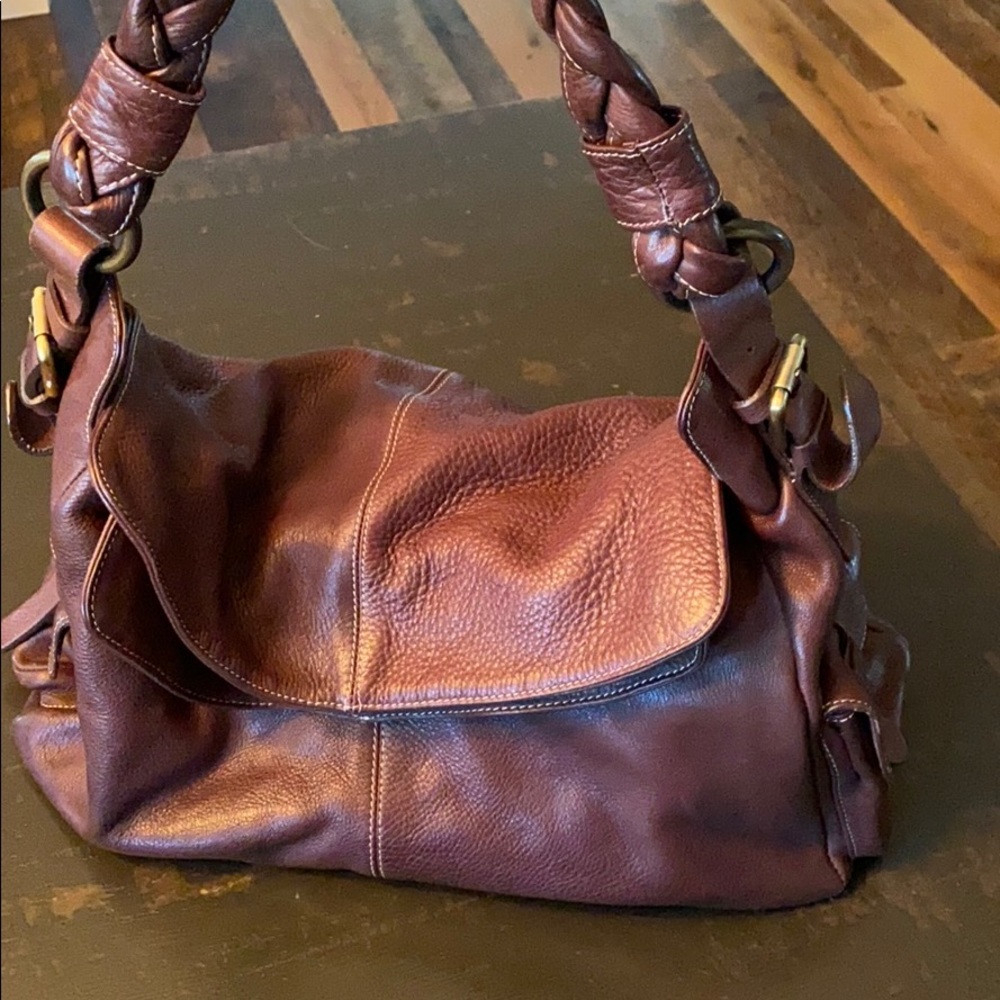 Brown soft leather purse